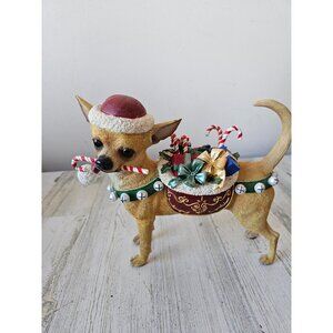 Danbury mint Xmas Chihuahua dog Bell statue RARE figurine retired rare Xmas deco